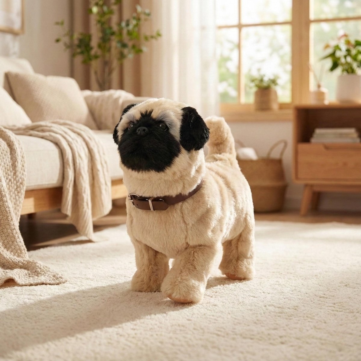 Realistic Interactive Robot Pug – Walking & Barking Electronic Puppy Toy for Kids