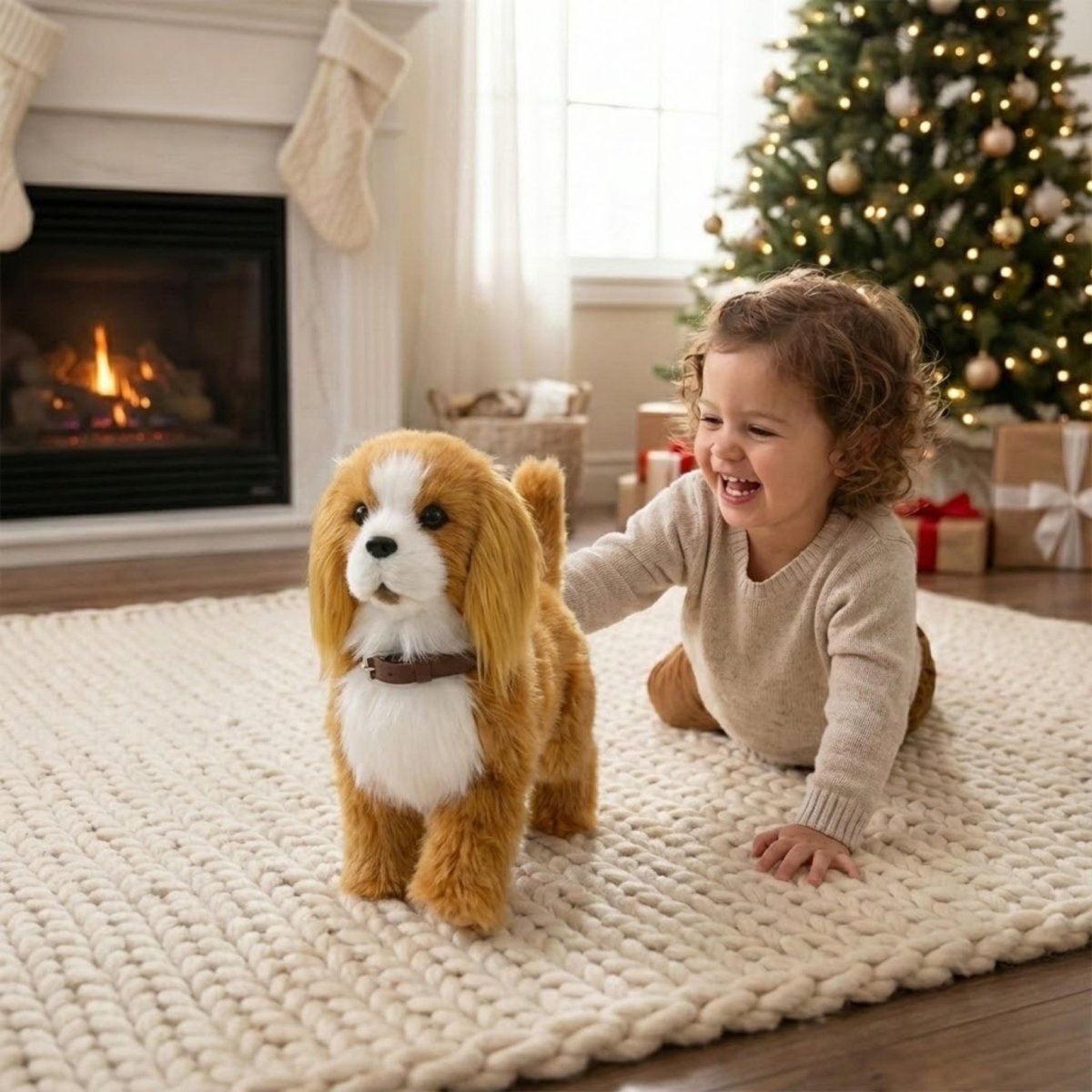 Realistic Interactive Robot Puppy – Cavalier King Charles Spaniel Toy | Walks, Barks & Wags Tail