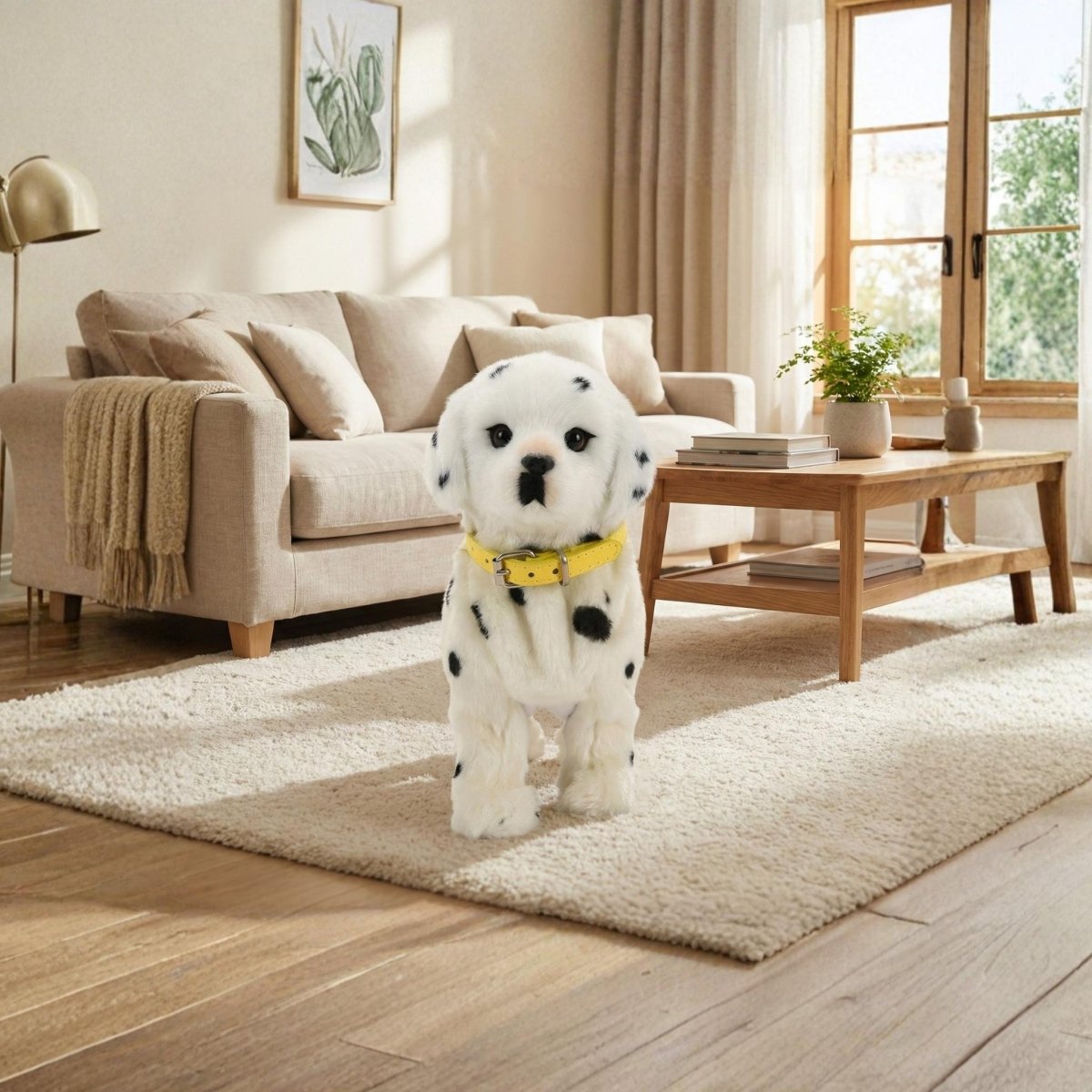 Interactive Plush Dalmatian Robot Puppy – Realistic Walking & Barking Electronic Pet