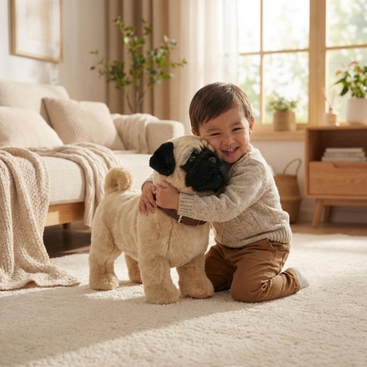 Realistic Interactive Robot Pug – Walking & Barking Electronic Puppy Toy for Kids