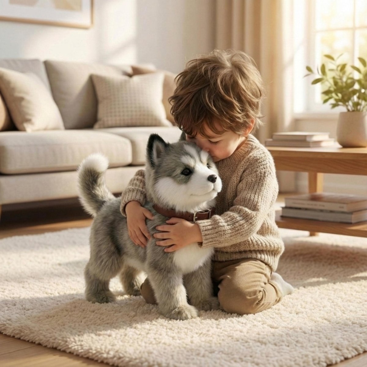 Realistic Walking Husky Puppy – Realistic Barking & Moving Electronic Robot Dog Toy