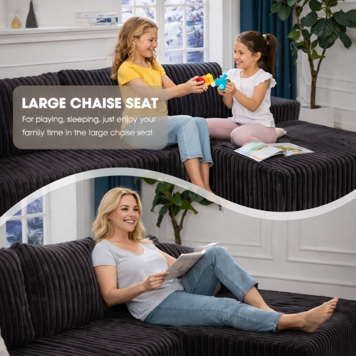 The Altitude Modular | Deep-Seat Cloud Sectional & Ottoman