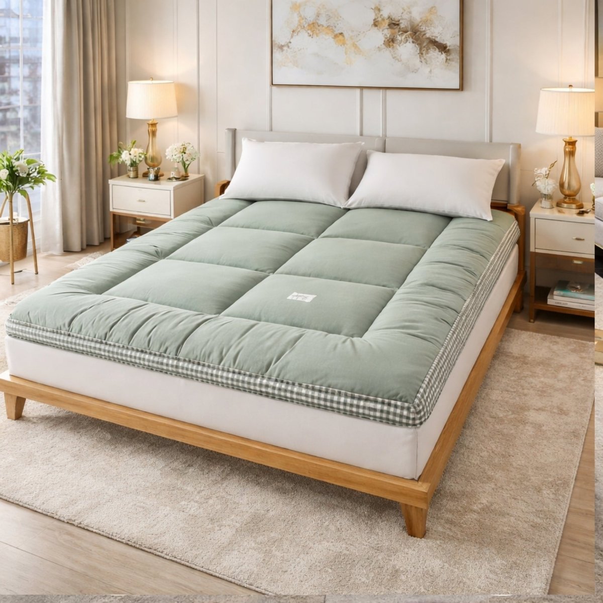 The Haven Floor Bed | 4-Inch Plush Quilted Roll-Up Futon