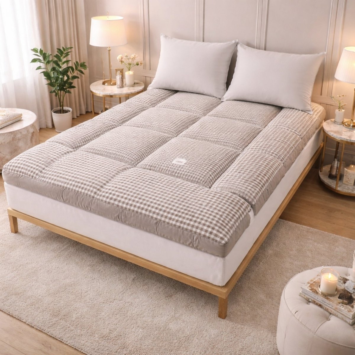 The Haven Floor Bed | 4-Inch Plush Quilted Roll-Up Futon