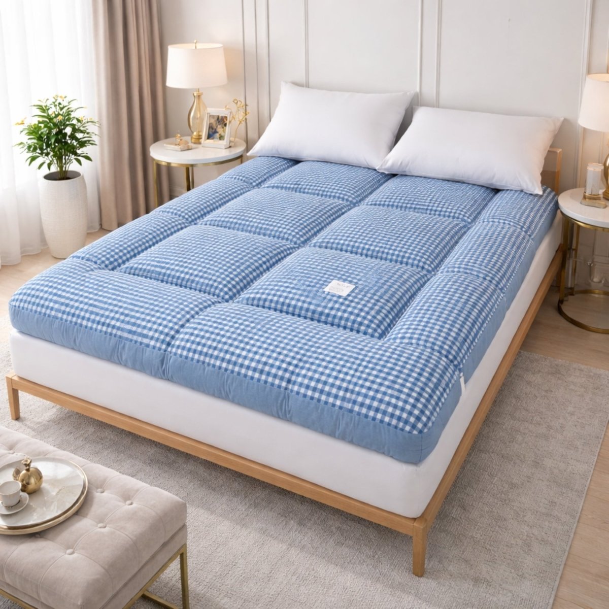 The Haven Floor Bed | 4-Inch Plush Quilted Roll-Up Futon