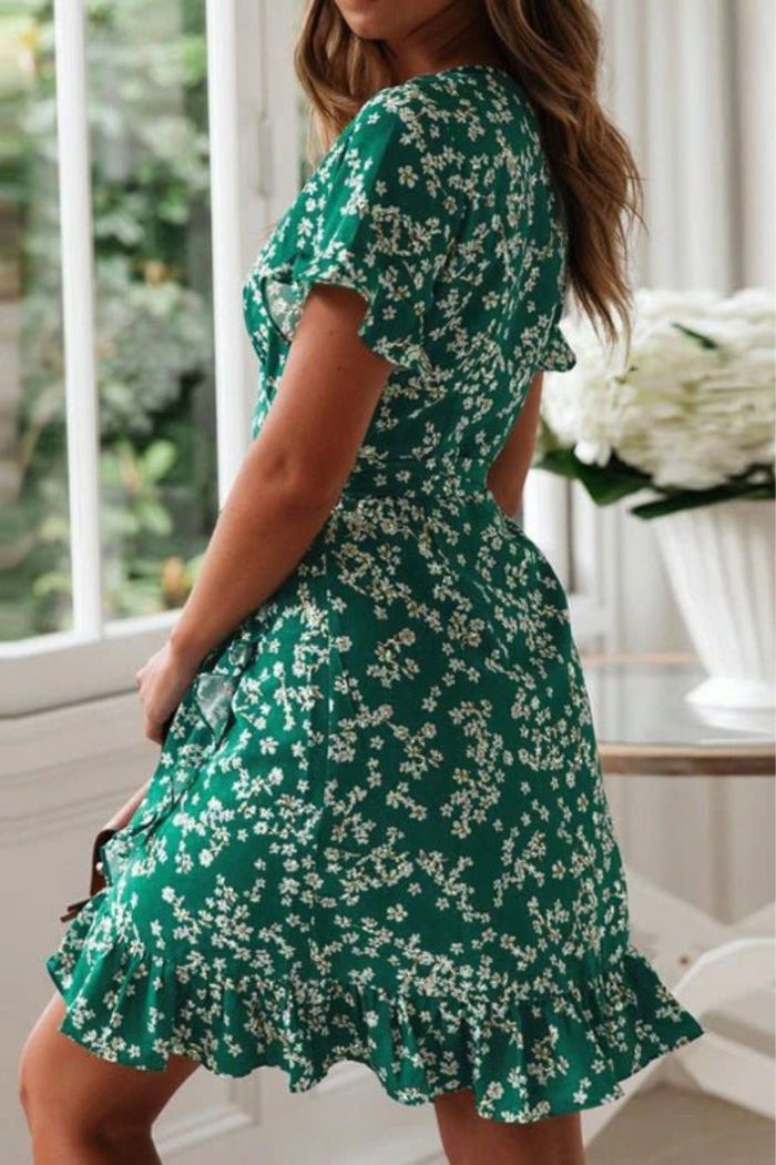 Karen Floral Wrap Dress