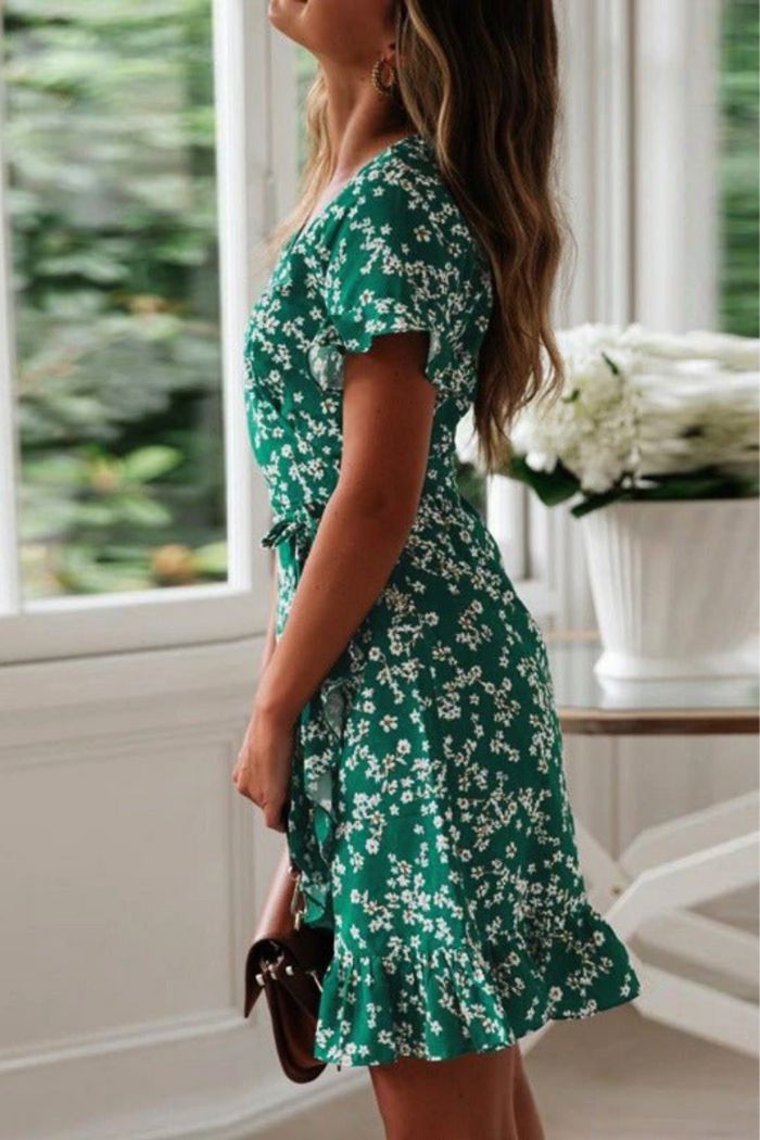 Karen Floral Wrap Dress