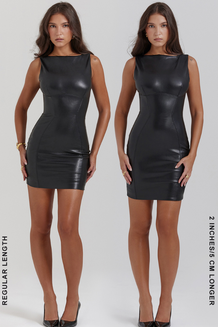 Amelia leather dress