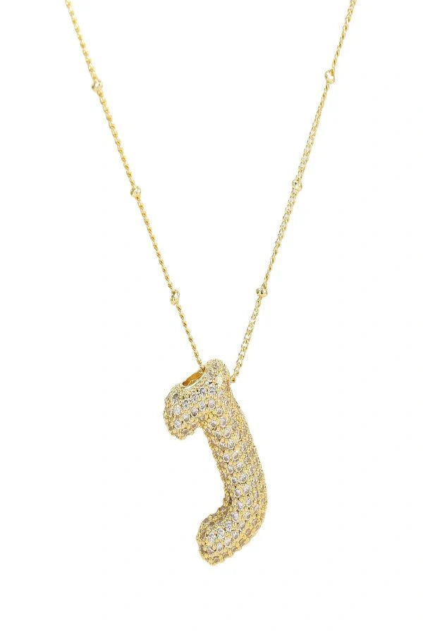 Savannah Diamond Bubble Letter Necklace