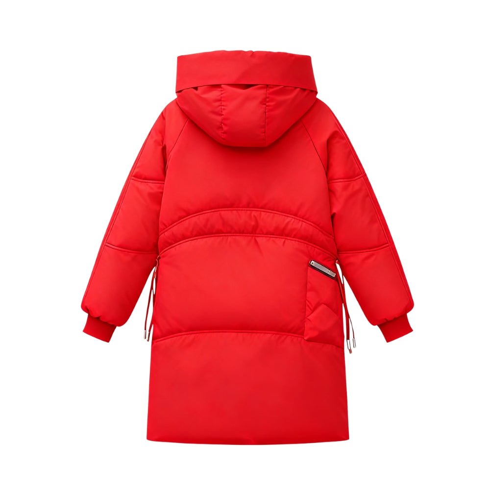 cold-weather essential," "thermal performance," "weather-resistant," "urban exploration," "chic outerwear," and "investment piece