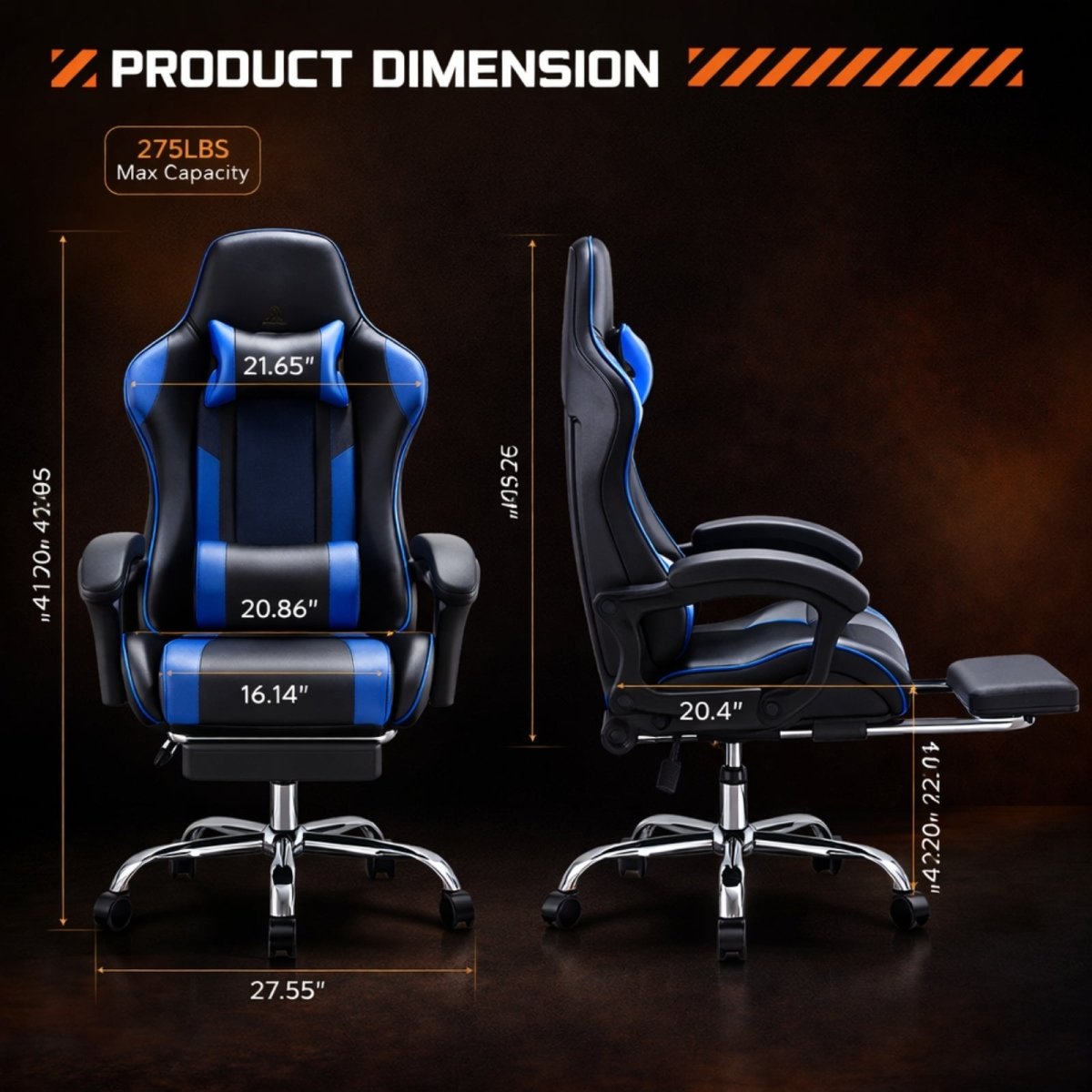 Cutaway view of the Kouvr gaming chair seat cushion showing layers of breathable leather, high-density foam, and supportive pocket springs.