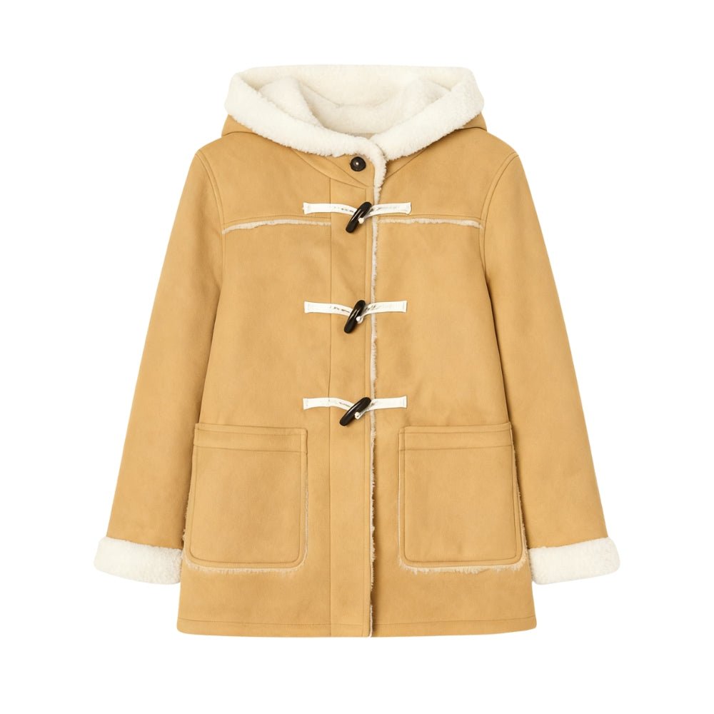 sherpa," "teddy coat," "winter outerwear," "cozy," "plush," "padded," and "insulated" throughout the description and backend