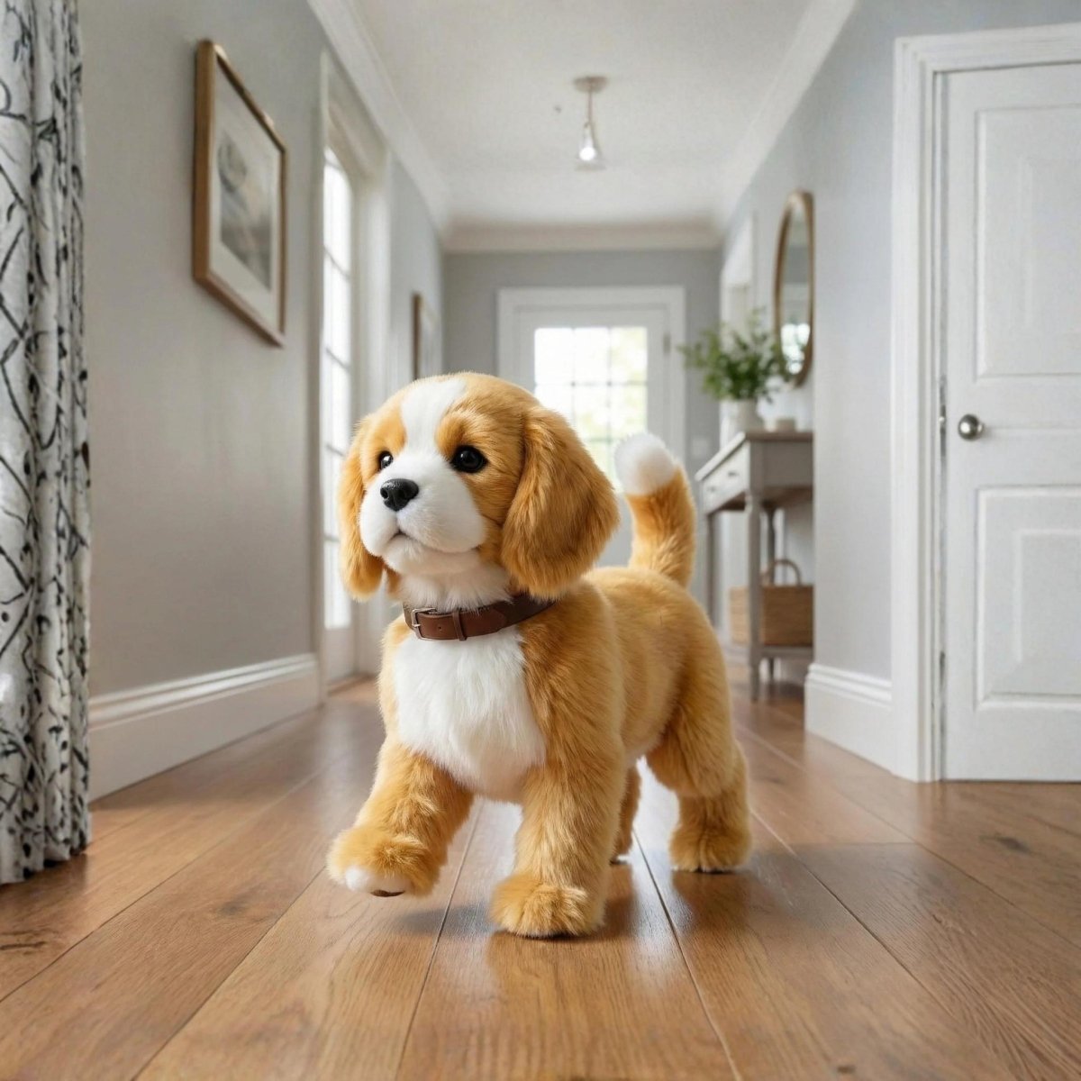 Realistic Beagle Puppy Toy – Interactive Walking, Barking & Wagging Electronic Pet