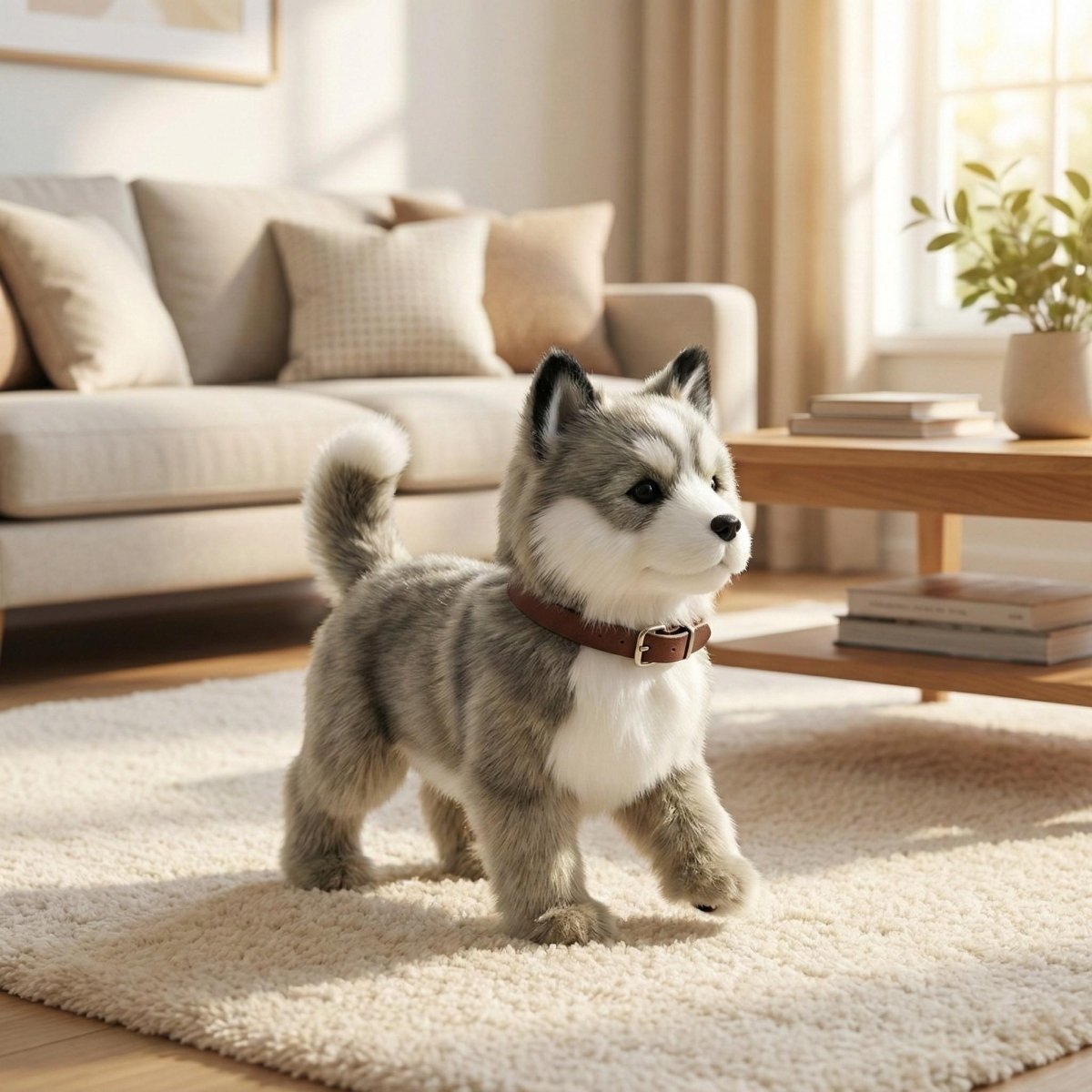 Interactive Walking Husky Puppy – Realistic Barking & Moving Electronic Robot Dog Toy