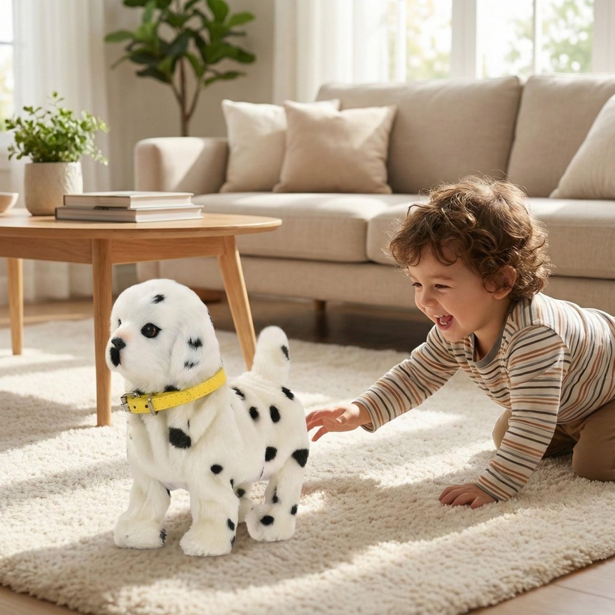 Interactive Plush Dalmatian Robot Puppy – Realistic Walking & Barking Electronic Pet