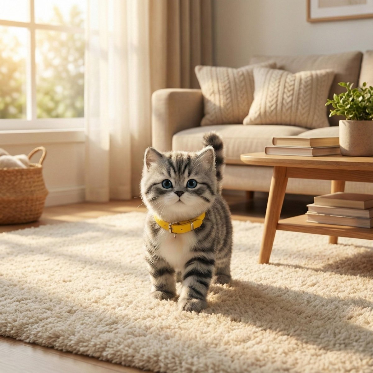 Realistic Interactive Grey Tabby Robot Kitten – Walking & Meowing Electronic Pet Toy