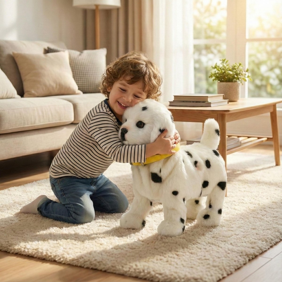 Interactive Plush Dalmatian Robot Puppy – Realistic Walking & Barking Electronic Pet