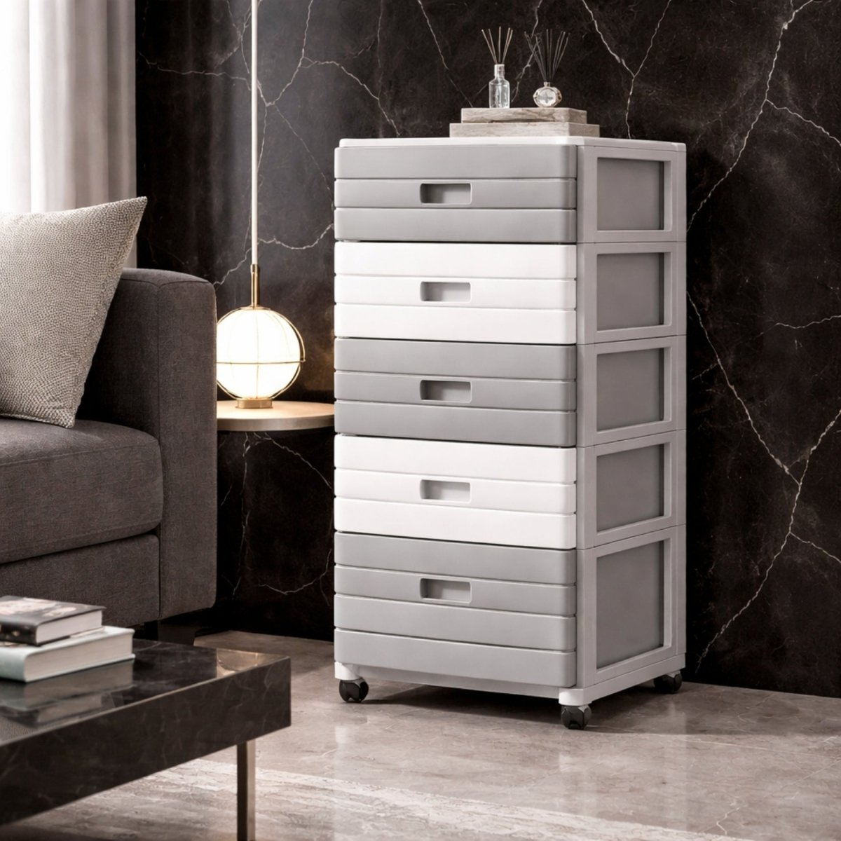 The Ascend Minimalist Drawer | Multi-Tier Rolling Storage Cabinet