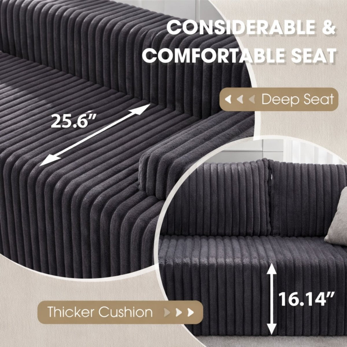 The Altitude Modular | Deep-Seat Cloud Sectional &amp; Ottoman