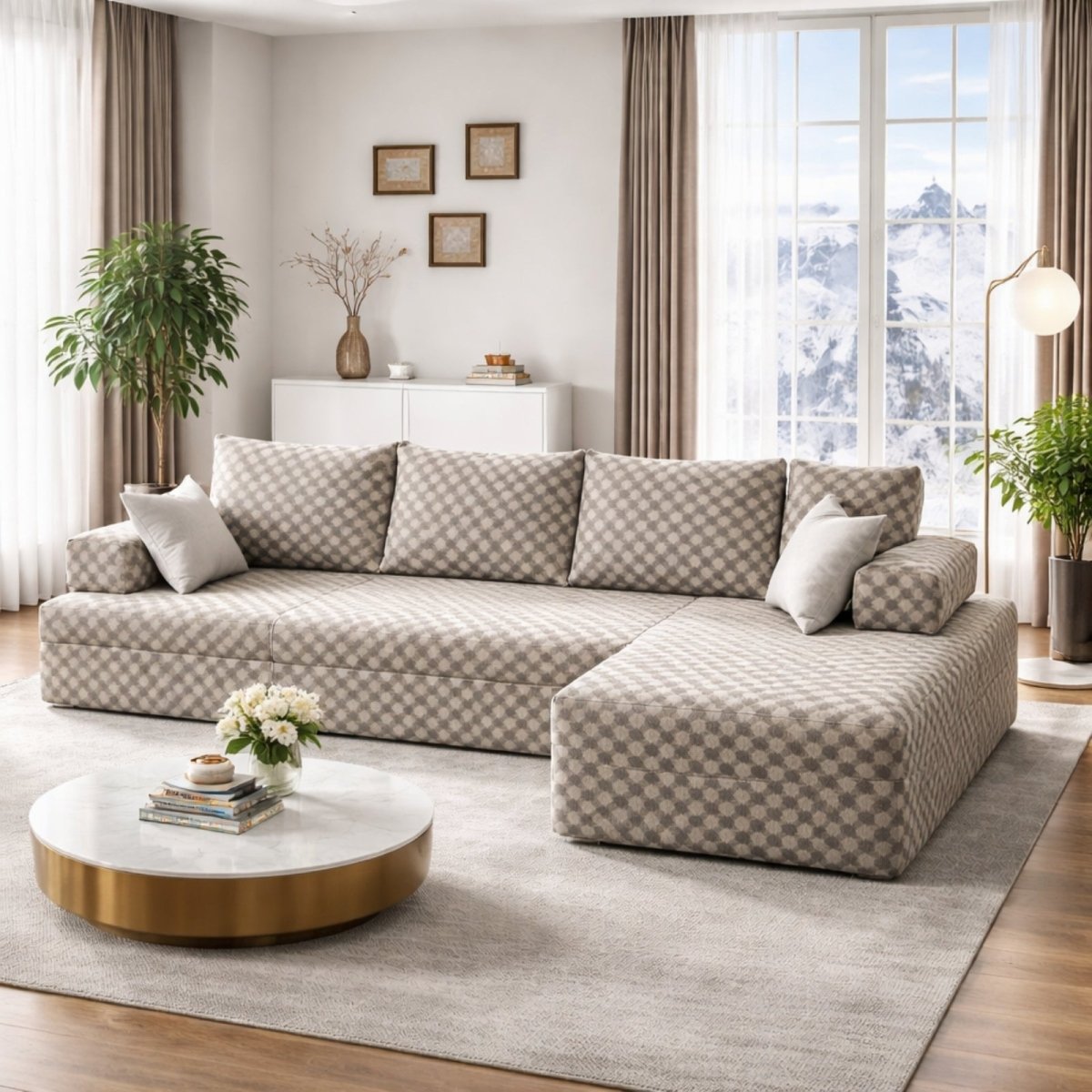 The Altitude Modular | Deep-Seat Cloud Sectional &amp; Ottoman