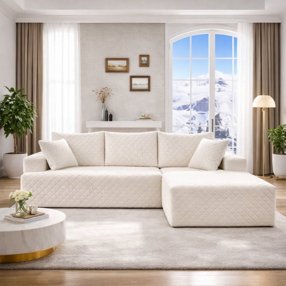 The Altitude Modular | Deep-Seat Cloud Sectional &amp; Ottoman