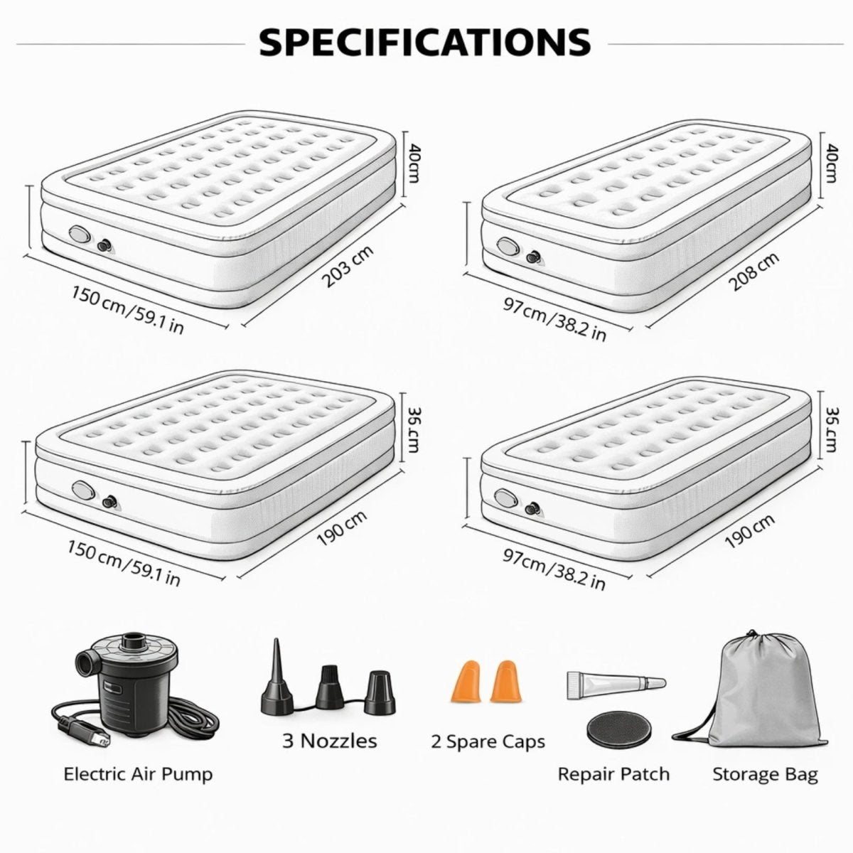 The Cloud-Coil Guest Reserve | Premium Tufted Air Mattress