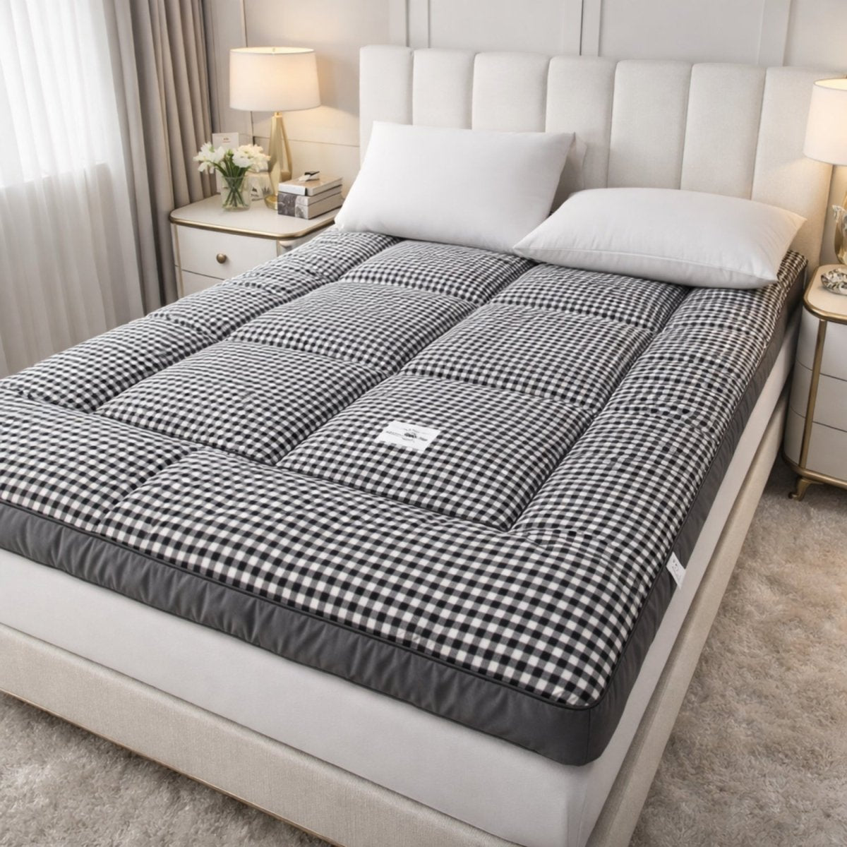 The Haven Floor Bed | 4-Inch Plush Quilted Roll-Up Futon