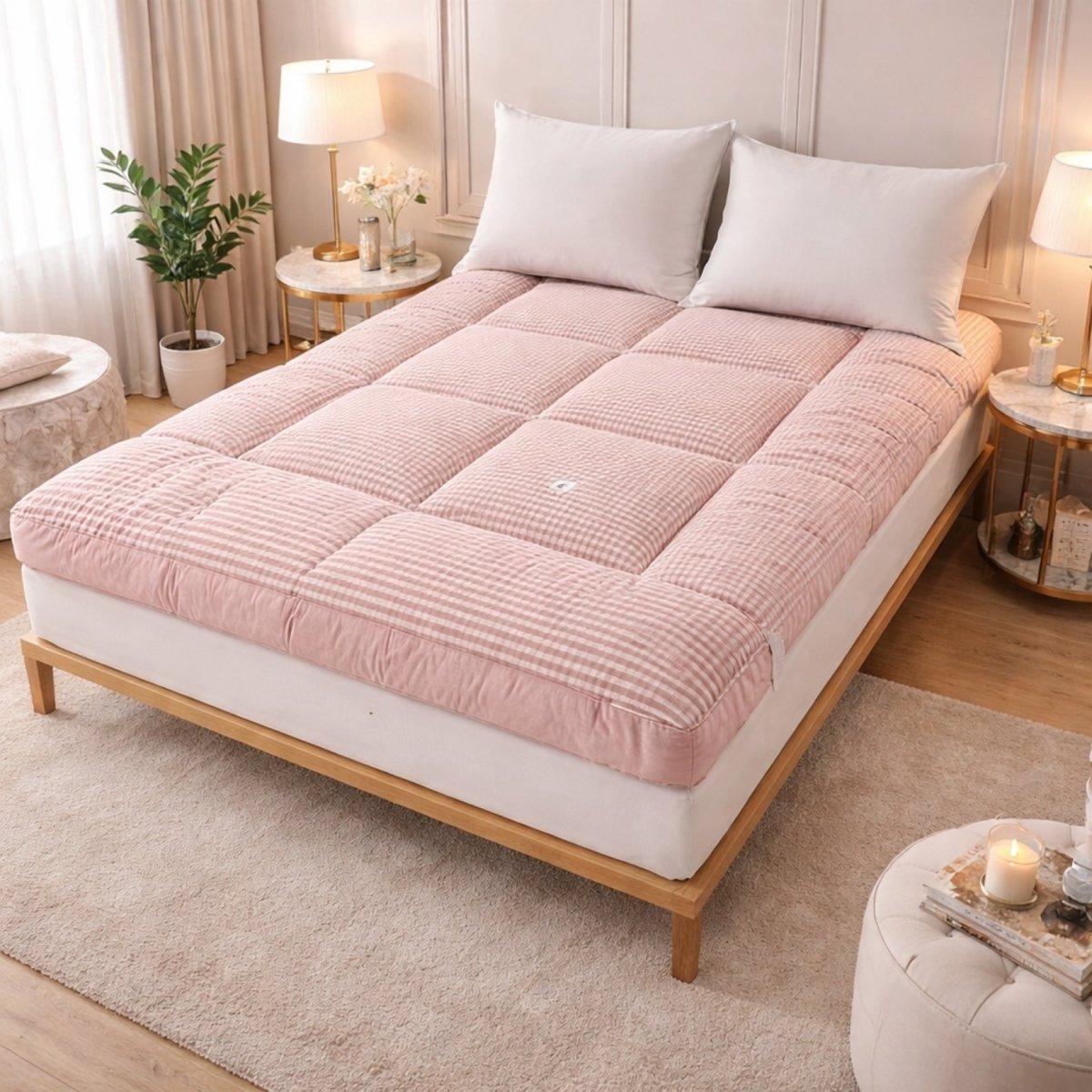 The Haven Floor Bed | 4-Inch Plush Quilted Roll-Up Futon