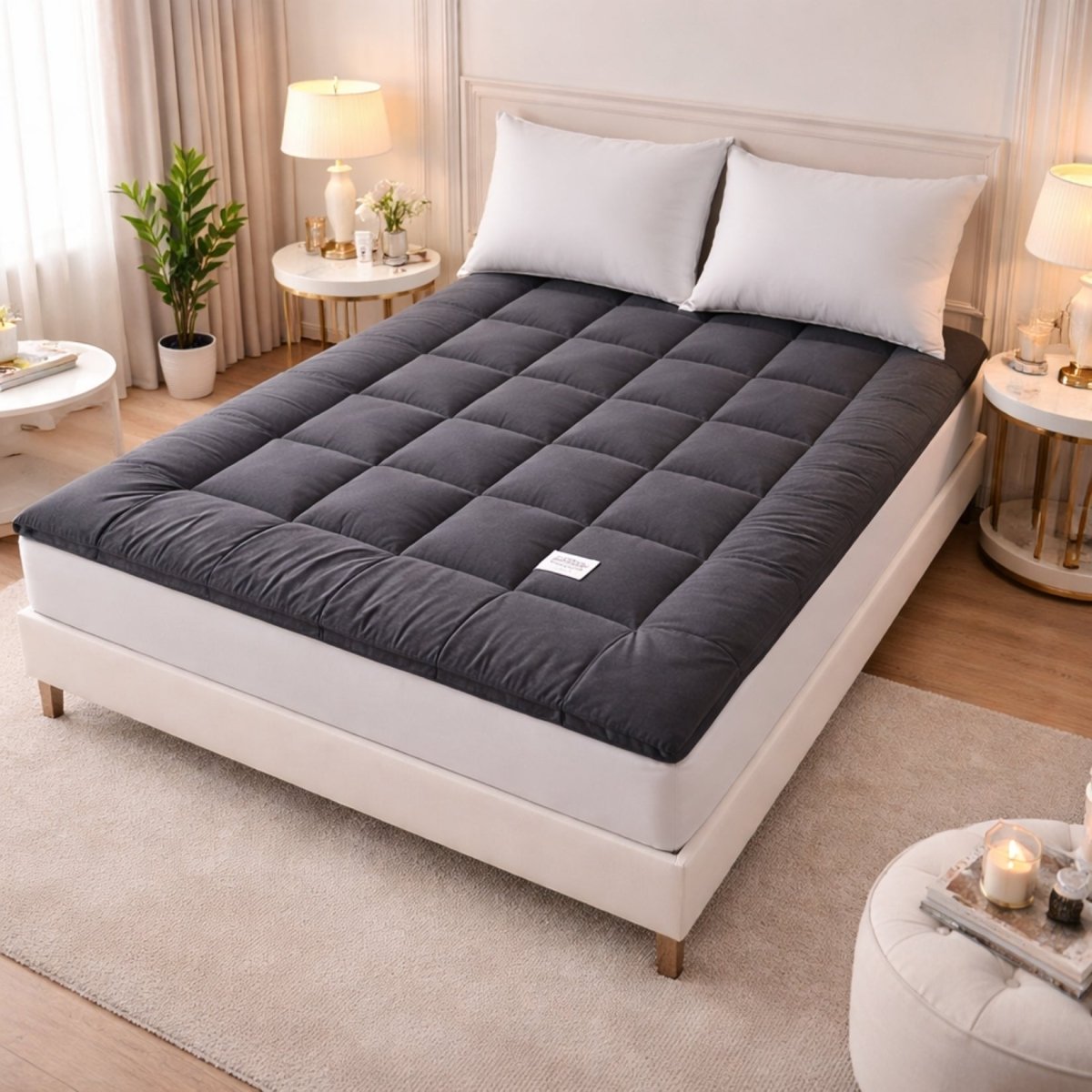 The Haven Floor Bed | 4-Inch Plush Quilted Roll-Up Futon