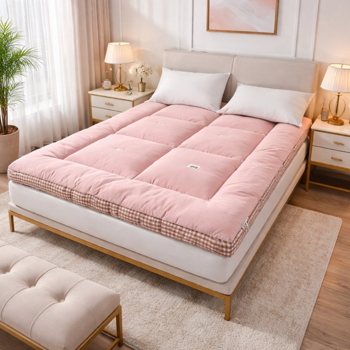 The Haven Floor Bed | 4-Inch Plush Quilted Roll-Up Futon