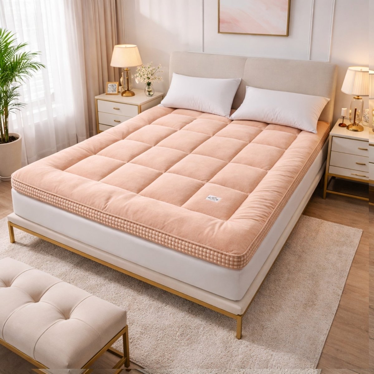 The Haven Floor Bed | 4-Inch Plush Quilted Roll-Up Futon