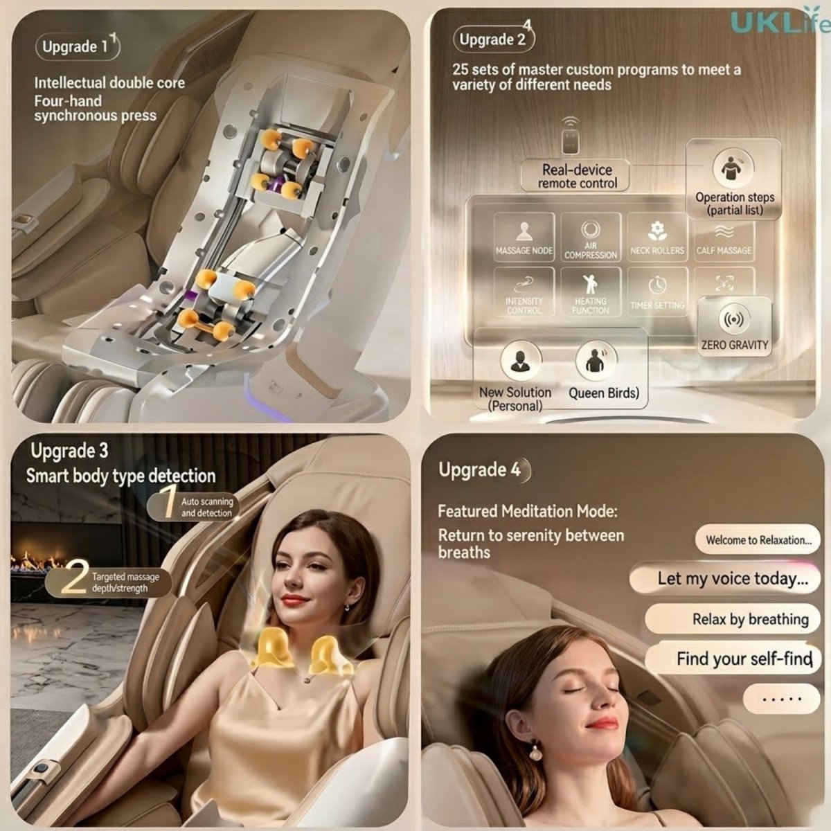The Elysian Sanctuary Chair | Dual-Core 4D Zero Gravity Wellness Recliner