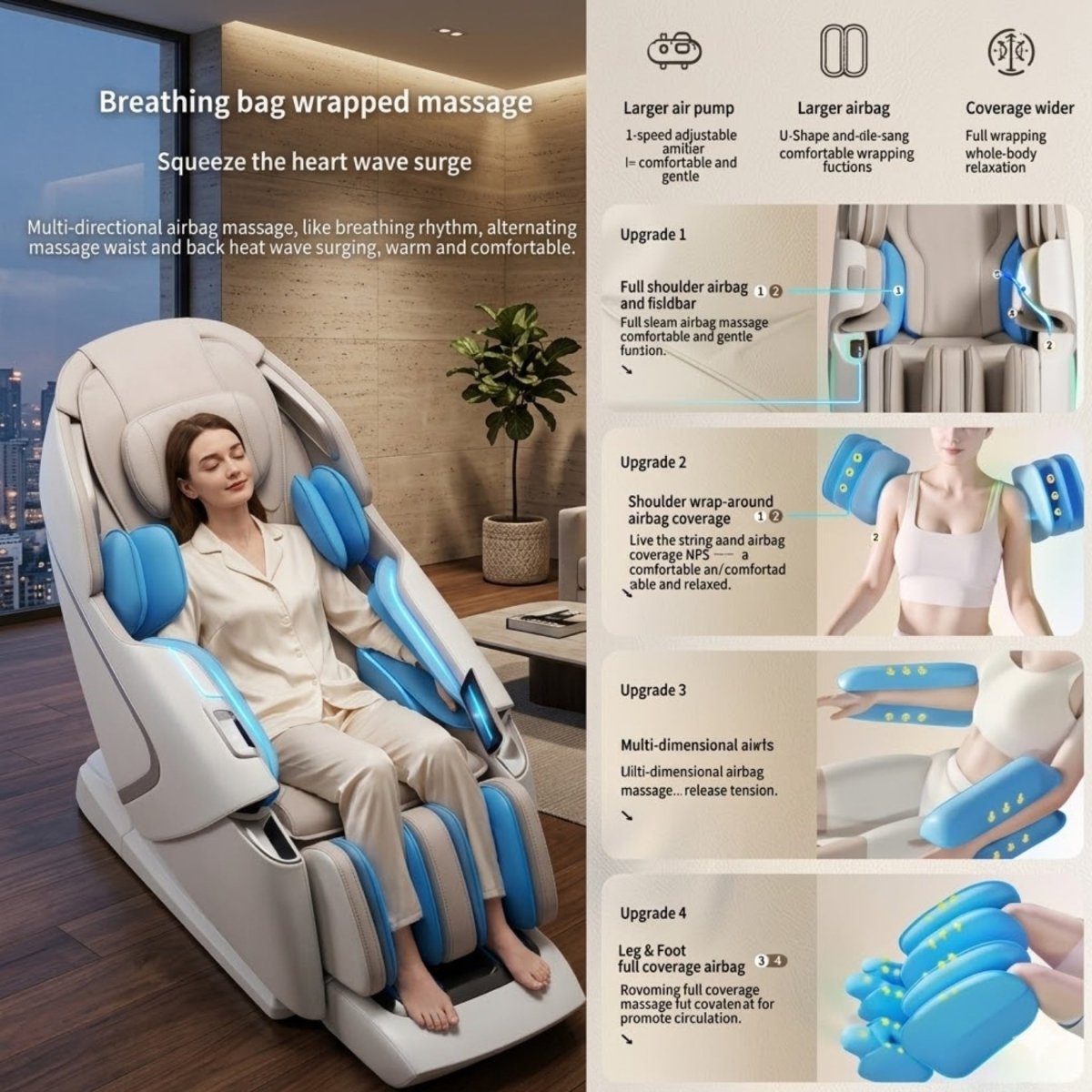 The Elysian Sanctuary Chair | Dual-Core 4D Zero Gravity Wellness Recliner