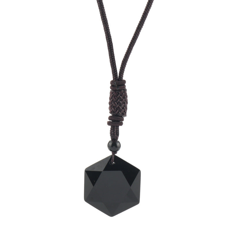 Tibetan Black Obsidian Amulet