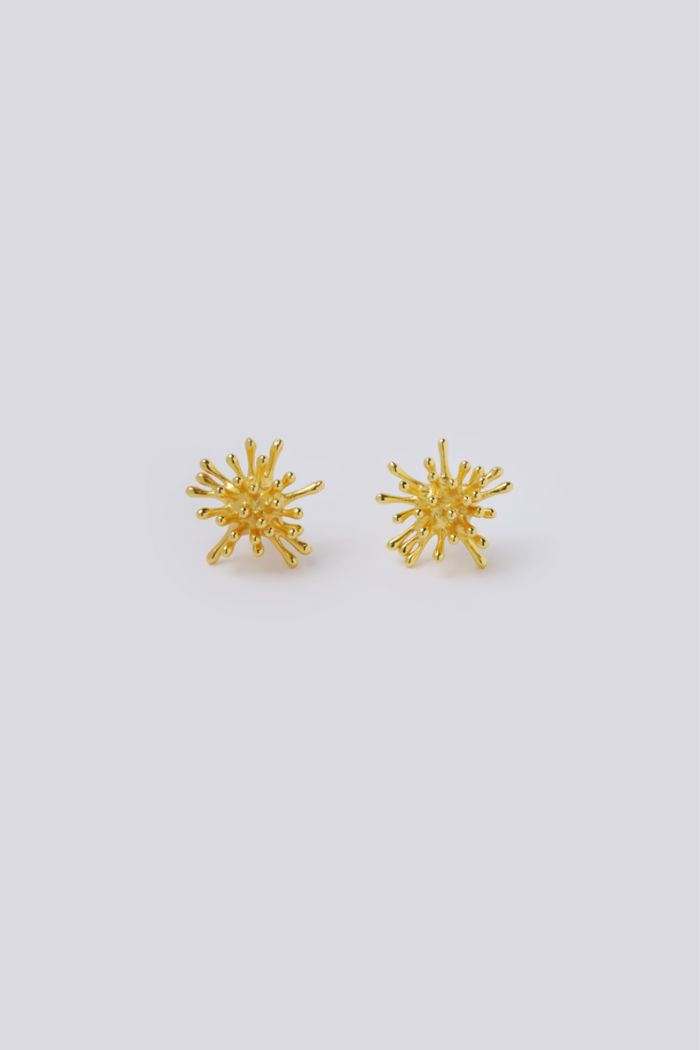 Gwy Metallic Flower Earrings