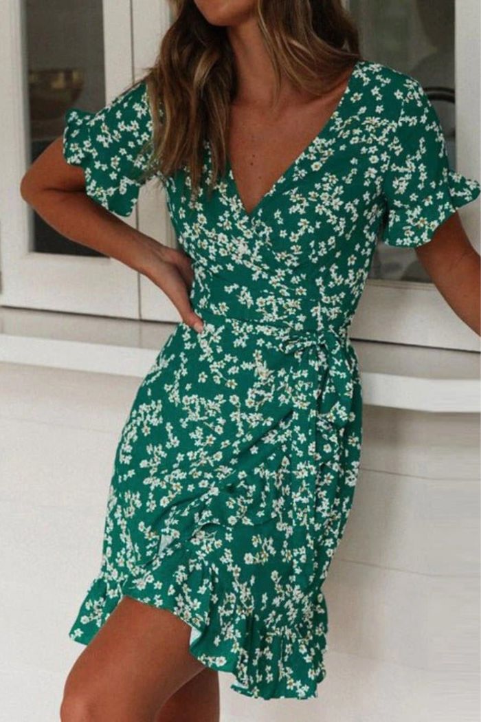 Karen Floral Wrap Dress