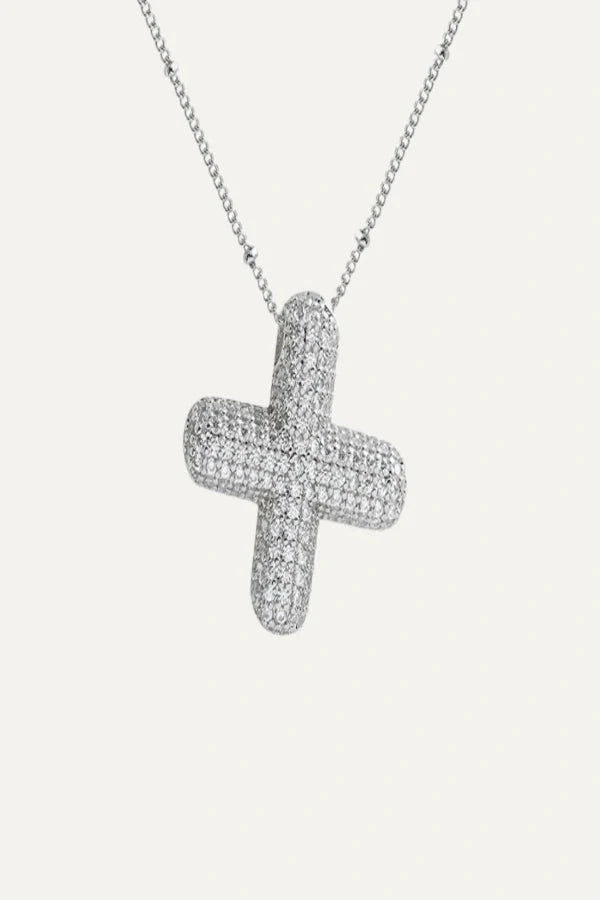 Savannah Diamond Bubble Letter Necklace