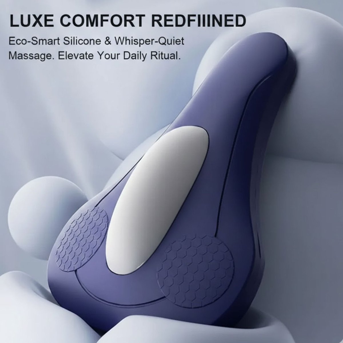 Close-up of the soft-touch eco-smart silicone texture on the Kouvr Elite pelvic floor device.