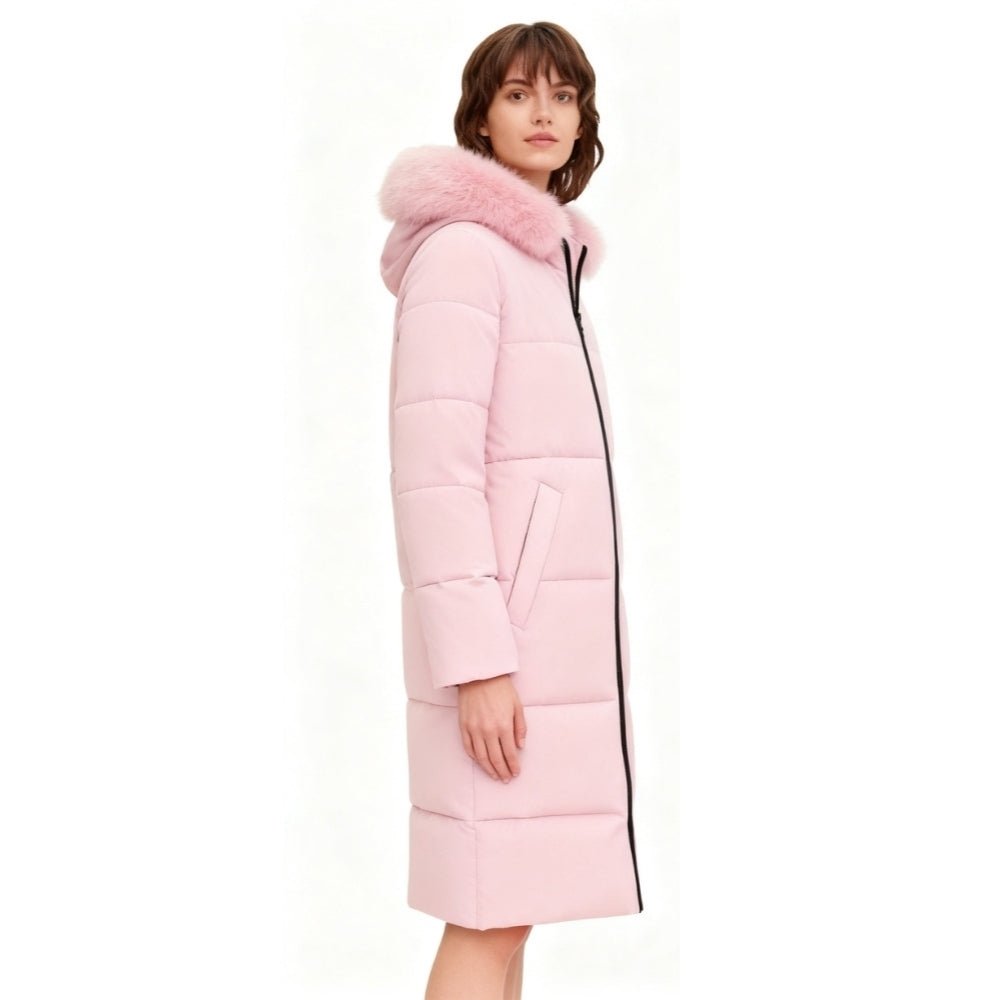 insulated outerwear," "cold weather coat," "designer winter jacket," "mid-length parka," and "fashion puffer jacket