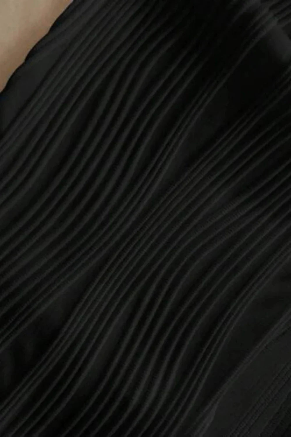Kouvr Eya black high neck bodycon dress with sheer cape sleeves