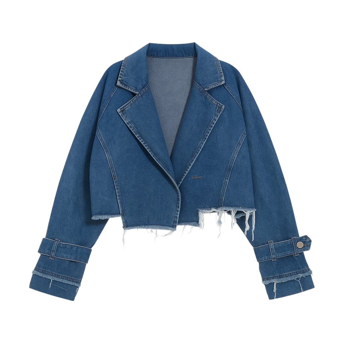 Kouvr Fashion  street style setting wearing the oversized blue denim jacket .