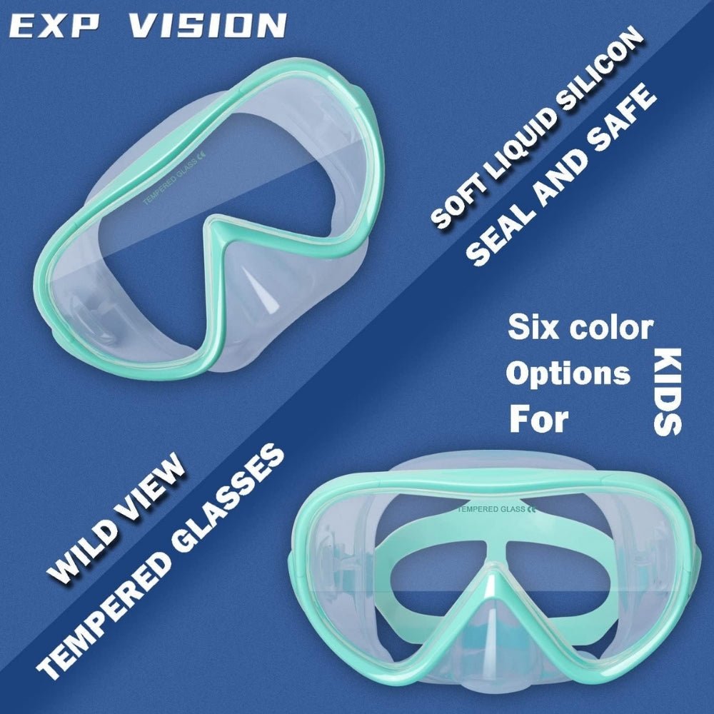 anti-leak," "panoramic view," "ocean exploration," "pool swimming," "beach vacation essential," "comfortable fit," and "easy breathing
