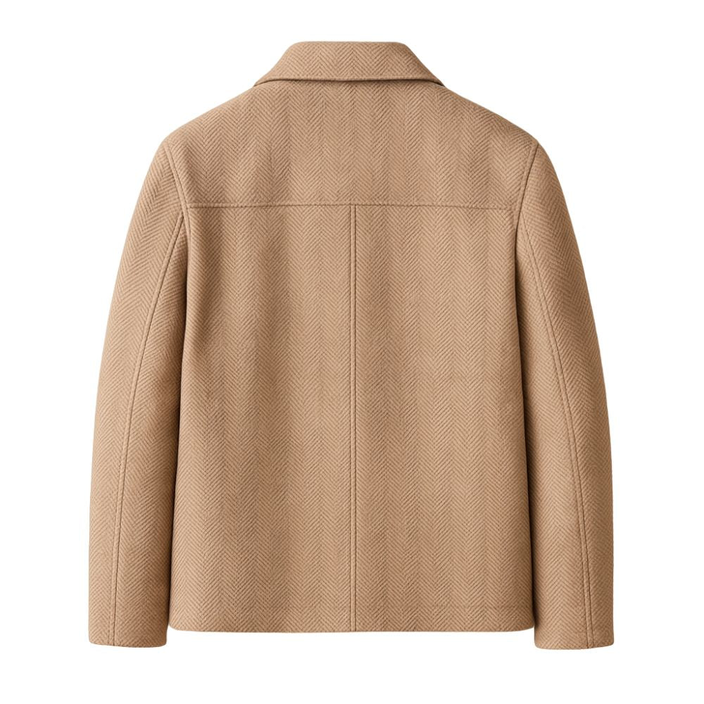 Khaki kouvr jacket on a white background