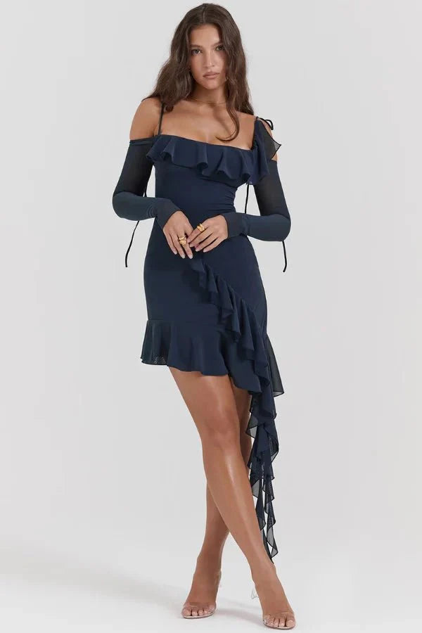 Naturally weave in terms like `evening attire`, `special occasion outfit`, `date night dress`, and `statement gown` within the description and on the product page.
