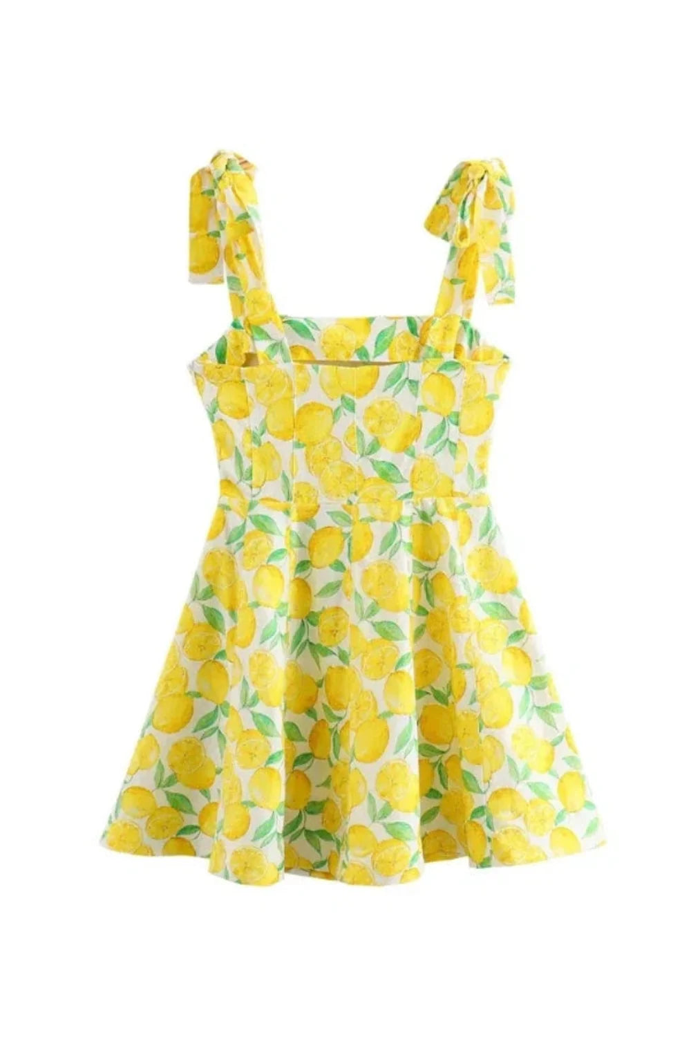 Integrate throughout the description and backend: italian summer dress, amalfi coast style, tie shoulder mini dress, square neck sundress, fit and flare dress, resort wear, vacation dress for women, linen blend dress, brunch dress, bridal shower guest dress