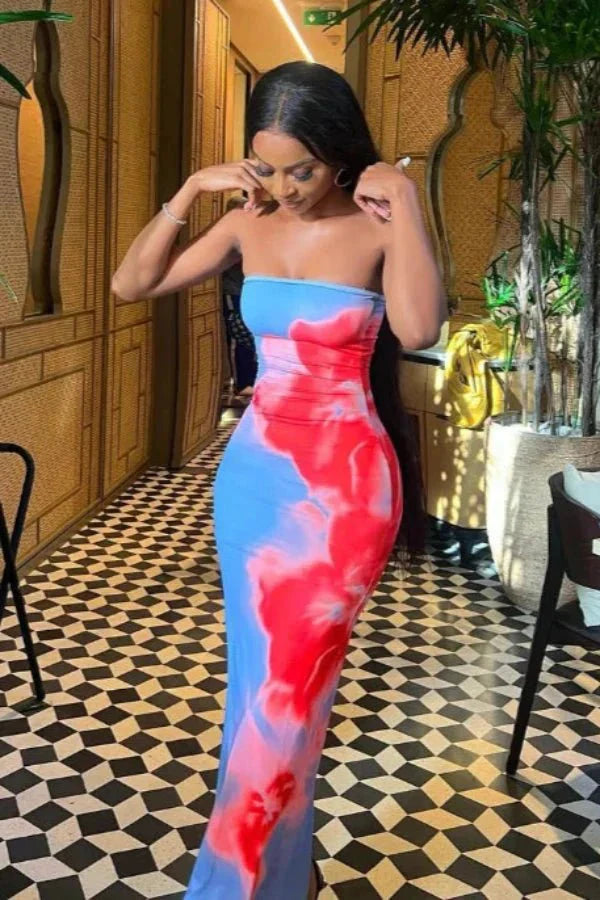 sculpting," "silhouette," "artistic," "vibrant hues," "resort-ready," "evening affair," "statement piece," "stretch-jersey," and "ankle-length